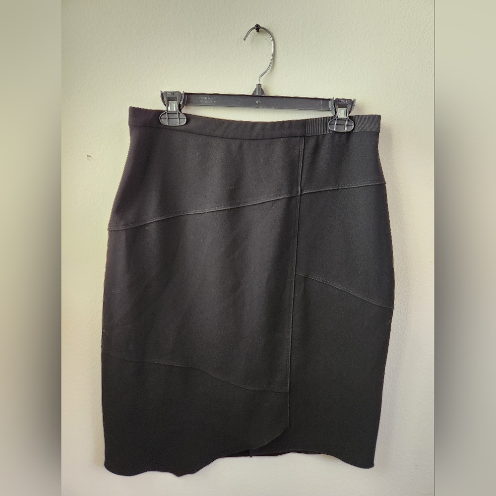 Elie Tahari Women's Minka‎ Skirt Asymmetrical Black Medium